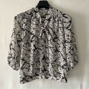 Forever 21 Sheer B&W Blouse